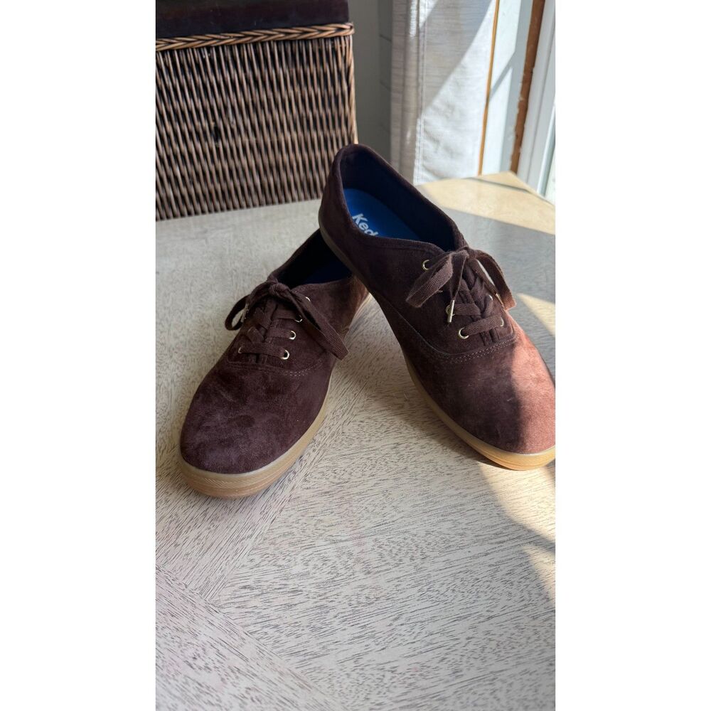 Keds x Blissarch Women’s 11 Brown Suede Lace Up Sneakers Gum Sole Comfort